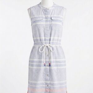 Vineyard Vines Light Blue and Coral Striped Dress